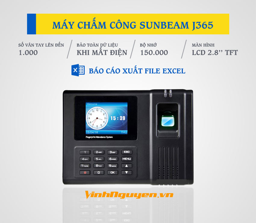 Máy chấm công Sunbeam J365 giá rẻ chính hãng