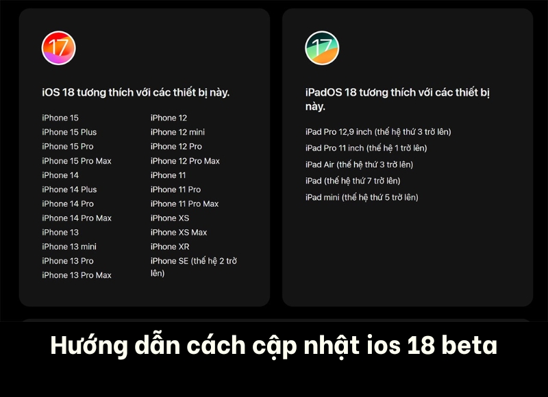 cách cập nhật iOS 18 Beta