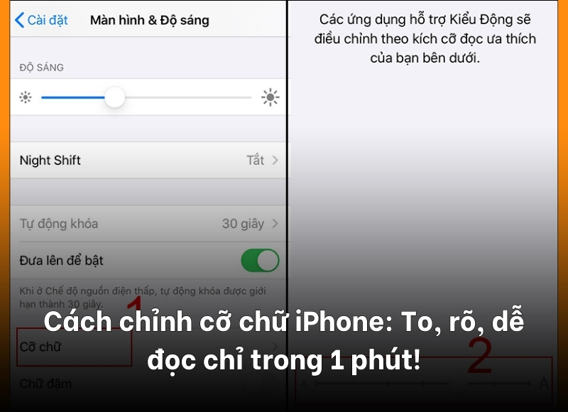Cách chỉnh cỡ chữ iPhone