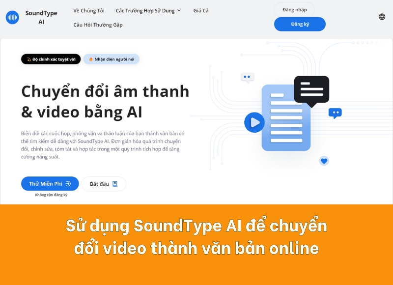 cách chuyển đổi video thành văn bản online