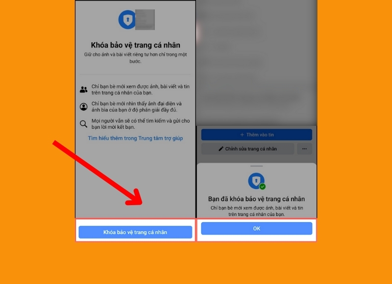 cách khóa bảo vệ trang cá nhân facebook