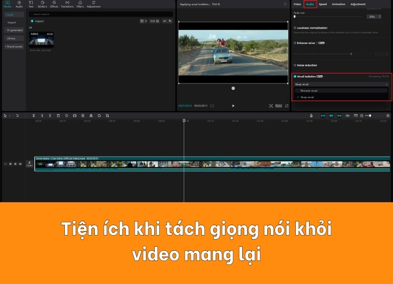 Cách tách giọng nói ra khỏi video