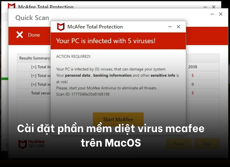 cài đặt phần mềm diệt virus mcafee