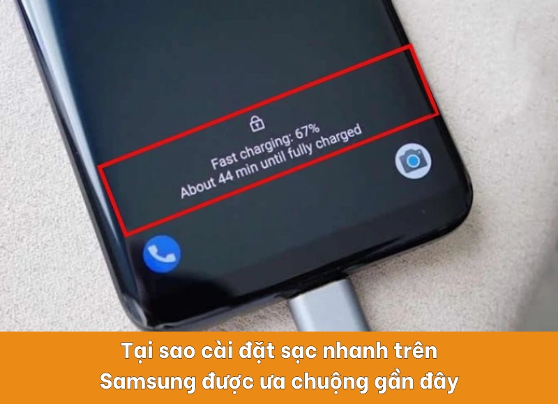 cài đặt sạc nhanh trên Samsung