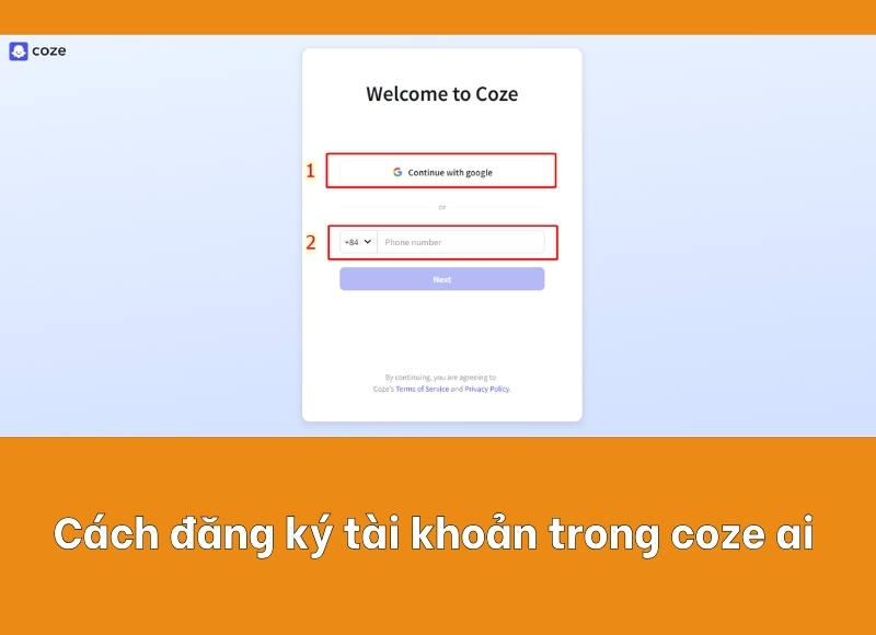 đăng ký tài khoản coze ai