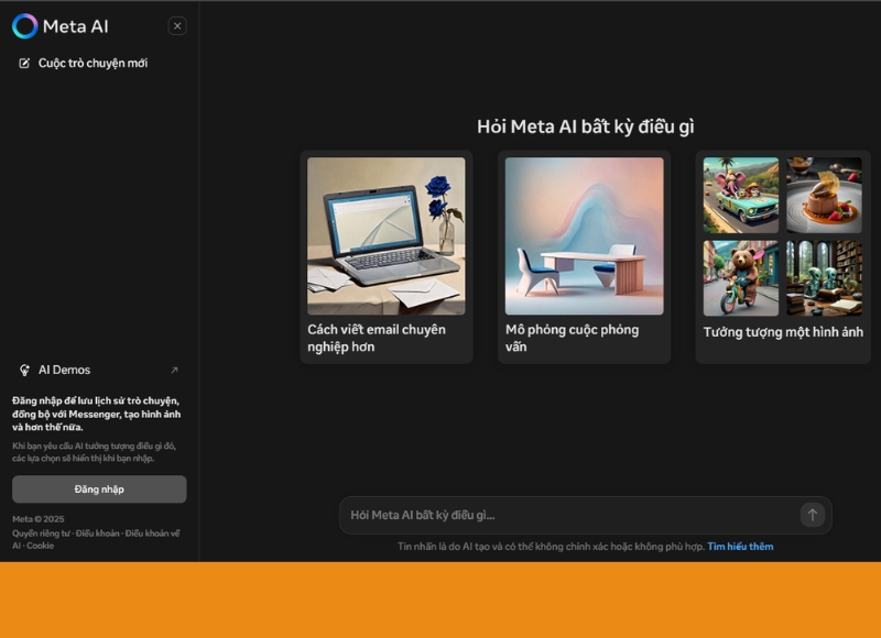 giao diện meta AI
