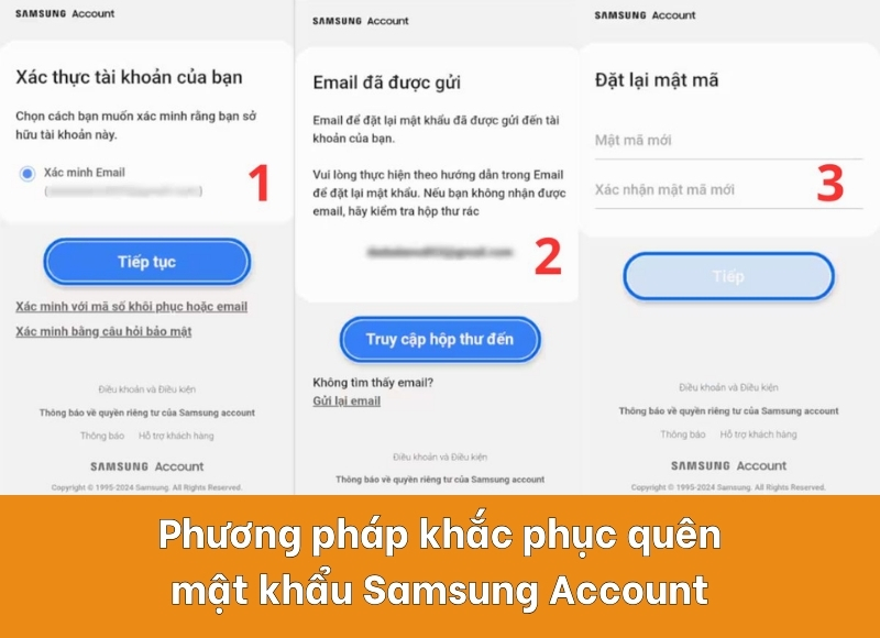 quên mật khẩu samsung account