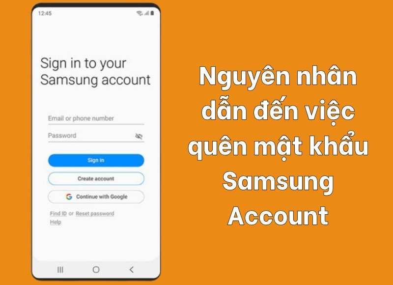 quên mật khẩu samsung account