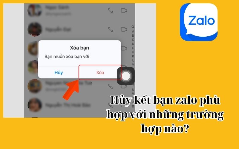cách hủy kết bạn zalo