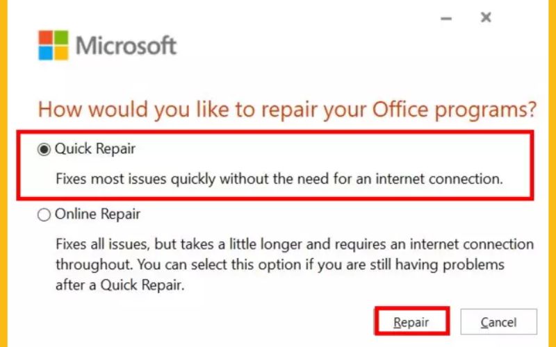 không sử dụng được word