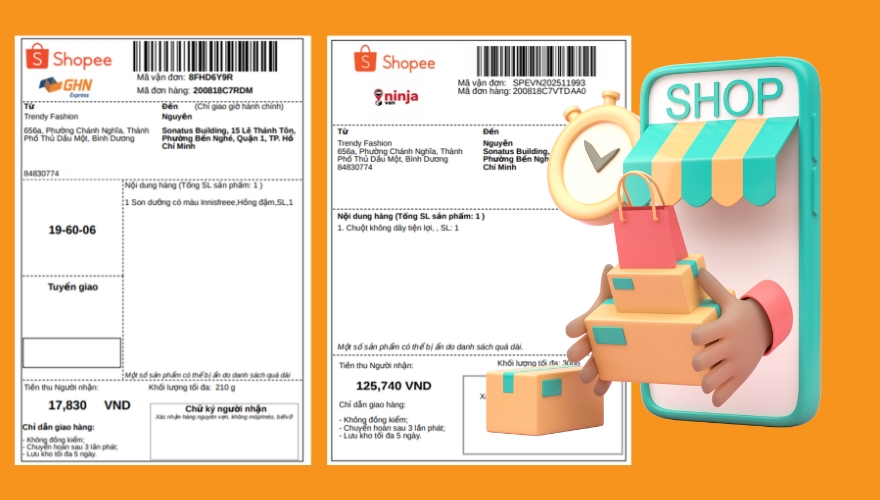 Mua máy in đơn hàng