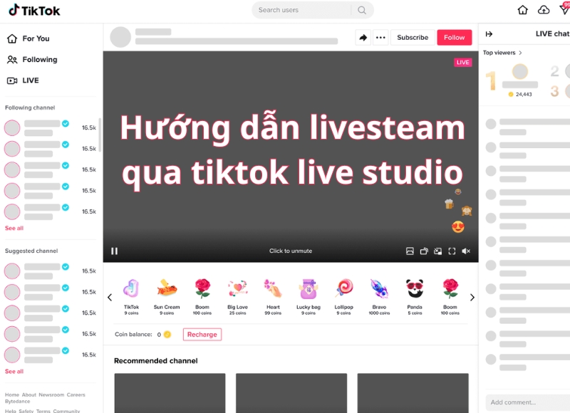 Hướng dẫn cài đặt Tiktok live studio cho người mới bắt đầu