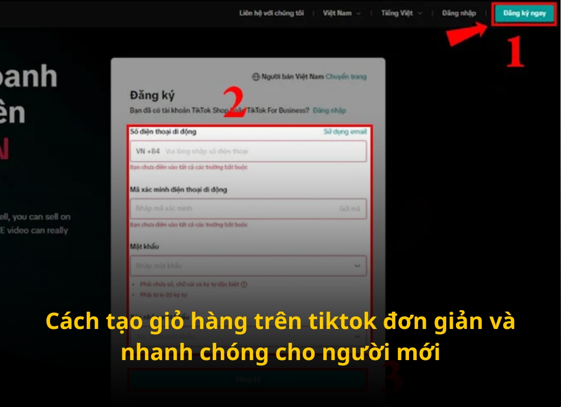 cách tạo giỏ hàng trên tiktok