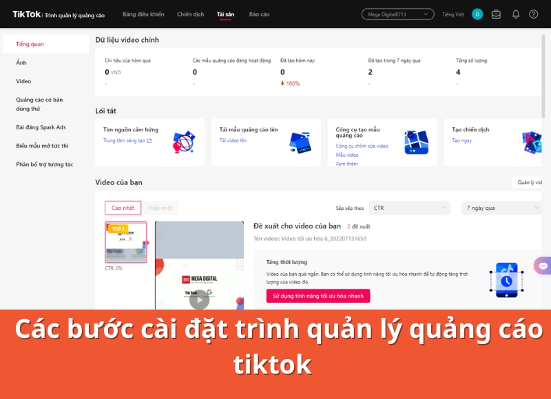 trình quản lý quảng cáo tiktok