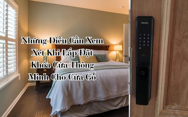 khóa cửa thông minh cho cửa gỗ