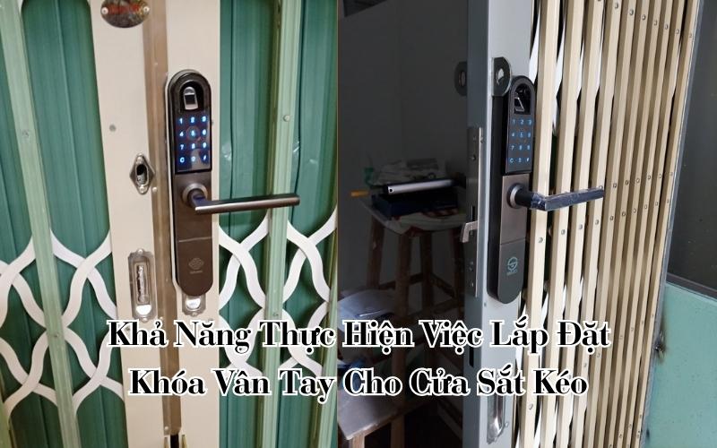 khóa vân tay cho cửa sắt kéo