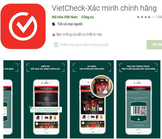 Vietcheck - Phần Mềm Kiểm Tra Mã Vạch Cho Android Tốt Nhất Hiện Nay