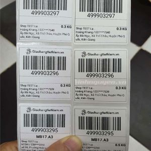 Decal in đơn hàng Giao Hàng Tiết Kiệm - Tem GHTK 49x50 Dài 25m - 395 Tem