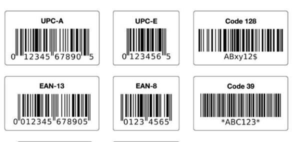 Có nhiều loại barcode khác nhau